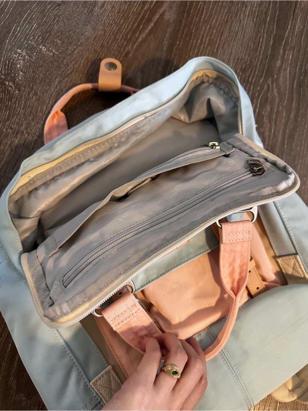 Pastel Blue & Pink Backpack - Picture 6 of 12